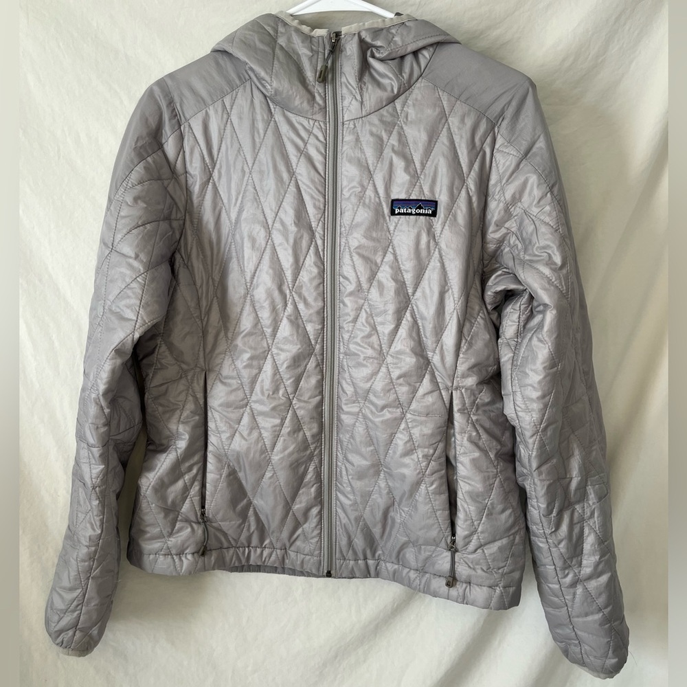Patagonia Nano Puff Hood Jacket Lilac Purple Lightweight Quilted Insulated Coat